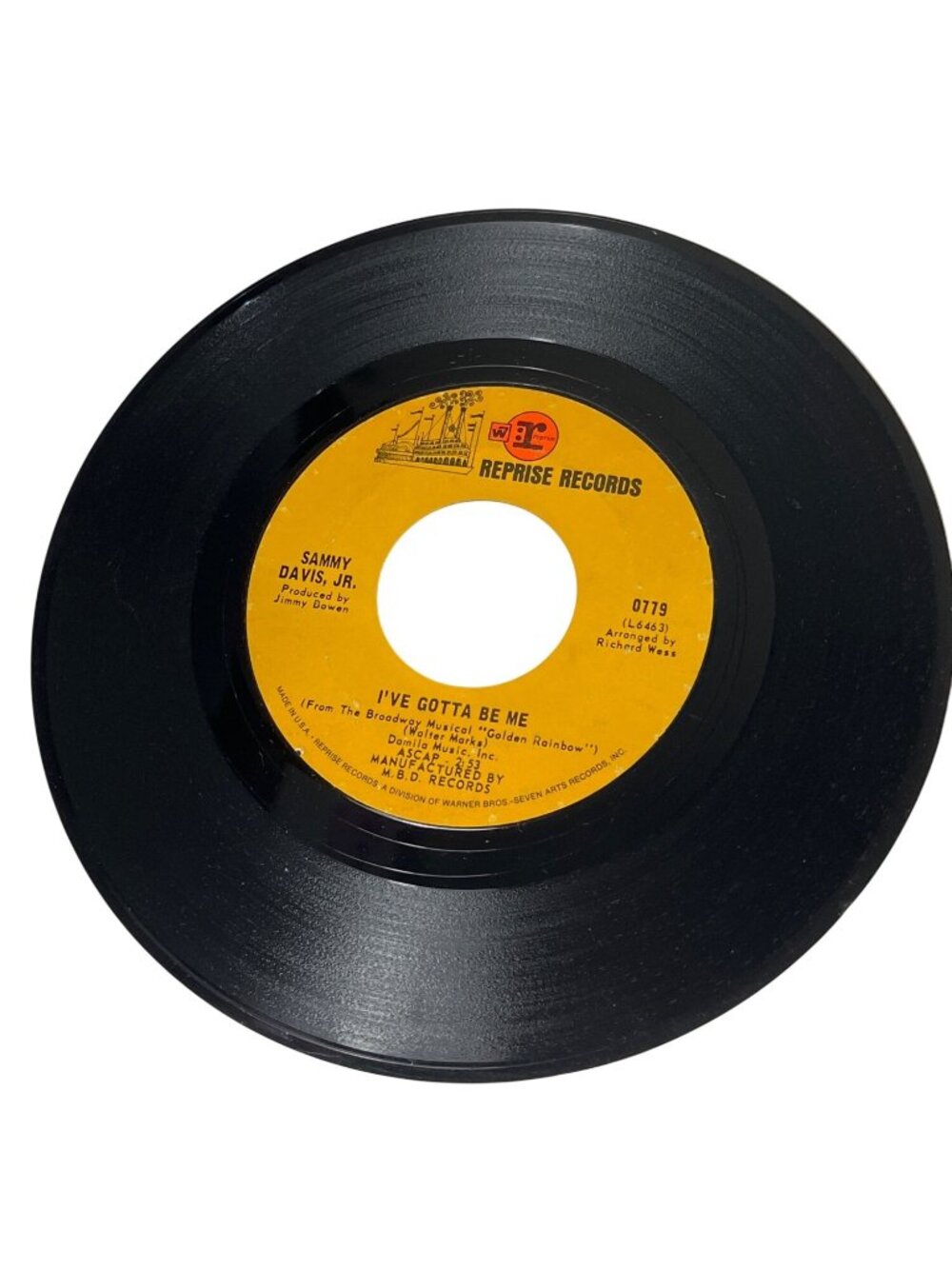 Sammy Davis Jr. 7" Vinyl Ive Gotta Be Me / Bein Natural Bein Me Reprise Records